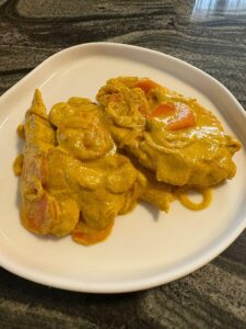 Pollo marinato nel kefir con spezie all’indiana